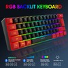 Snpurdiri 60% Wired Gaming Keyboard, Ultra-Compact RGB Backlit Small Gaming