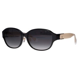 Furla SFU849J 700P 55 Women's Sunglasses, Frame Color: Shiny Black; Lens Color: Polarized Gray Grade