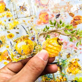 Yoksas 60Pcs Fantasy Holographic Unicorn Stickers - Waterproof Aesthetic Floral Scrapbooking Craft Decorative Stickers for Journaling, Planners, Collage Album