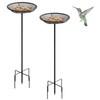 Otoolling 2 Sets Standing Bird Feeder 11.8" Bird Feeder Tray