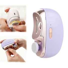 Electric Nail Clipper, 2 in 1 Electric Nail Clippers for Seniors and Adults, Baby Automatic Nail Clipper with Polishing, Light & Storage, Smart Nail C