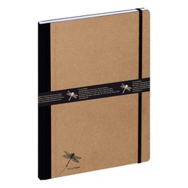 Pagna Notebook A4 Pure, Recyclable Kraft Paper Cover with Embossing, 192 Pages of Squared Paper