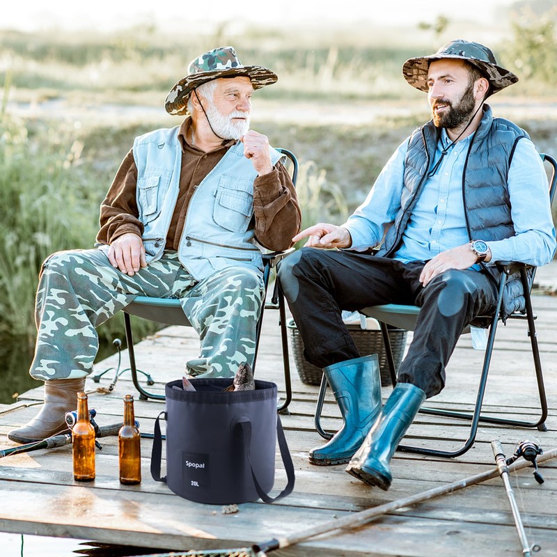 Spopal Collapsible Bucket [Large Capacity 20L= 5 Litre] Portable Folding