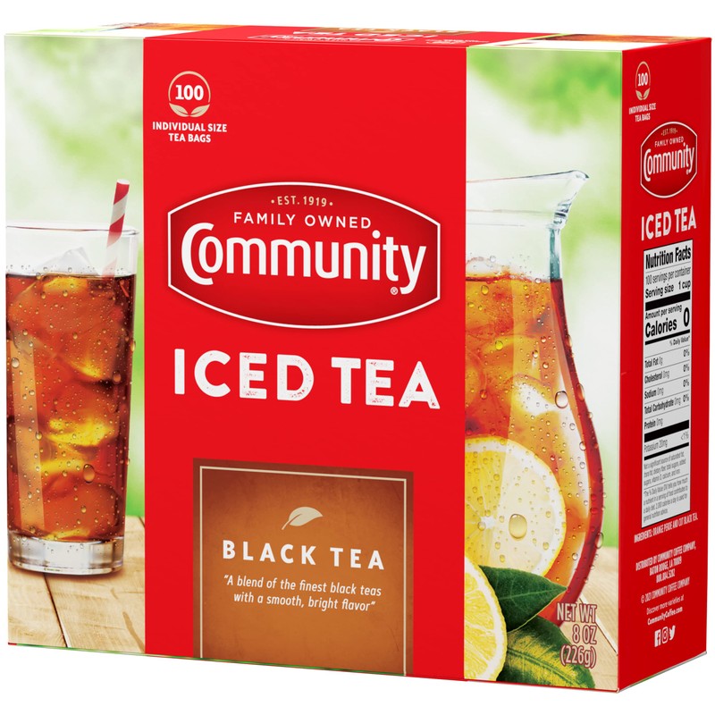 Community Coffee Orange Pekoe Cut Black Tea, 100 Individual Size