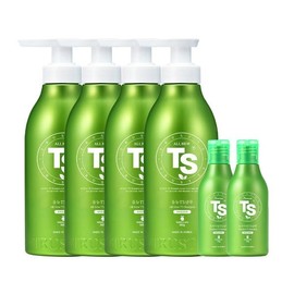 All New TS Shampoo 500g x 4 + Premium TS Shampoo x 100g x 2 / 올뉴 TS 샴푸 500g 4개 + 프리미엄 TS 샴푸 100g 2개