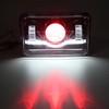 Truck Front Square LED Headlight with High Low Beam DRL