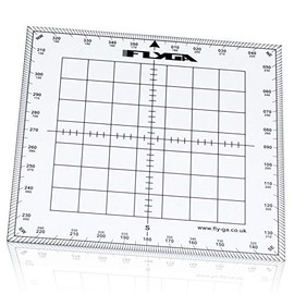FlyGA Map Navigation Protractor (Square) - For LAPL, PPL(A), PPL(H) & CPL Aviation Pilots + Marine, Boating & Sailing Captains