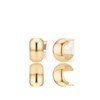Gold&Deer 14K Goldfield Classic Bold Half Ring (Pair) White Gold