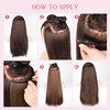 HOOJIH Invisible Wire Hair Extensions 2 Ways Adjustable Headband Size