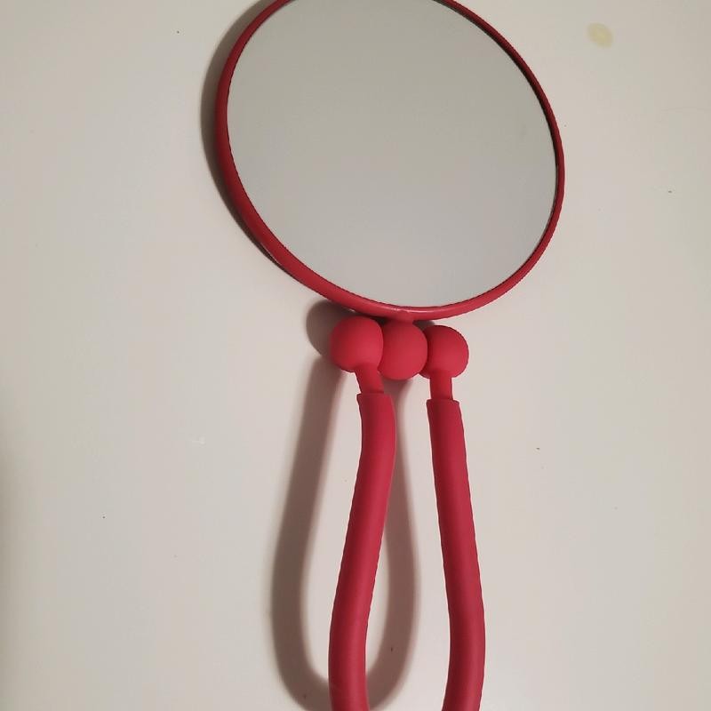 Conair Soft Touch Hand Held Round 5X Mirror