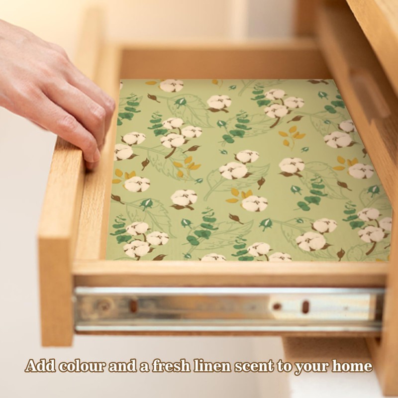 SCENTORINI Cotton Scented Drawer Liners, Scented Paper Liners for Wardrobe,