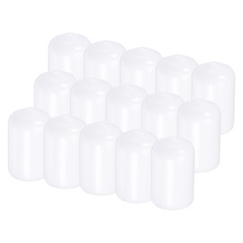 MECCANIXITY Round End Caps Rubber Cover 1/2" Vinyl Screw Protector for Screw Bolt Pipe Tubing 50pcs