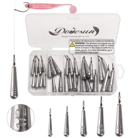 Dovesun Fishing Weights Fishing Sinkers Drop Shot Weights Elongated Water-Drop Shape Drop Shot Weights 30pcs