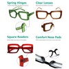 Eyekepper 5 Pack Square Reading Glasses for Women Stylish Readers