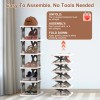 NewHome Small 6 Tier Foldable Corner Narrow Vertical Shoe Rack