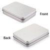 BTSKY Set of 12 Rectangular Empty Tins Box Containers with