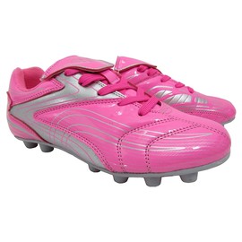 Vizari Striker JR FG Children's Football Boots - Stud Shoes Outdoor Football Boots for Boys and Girls, Pink silver