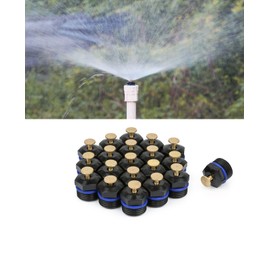La Farah 20pcs Atomizing Sprinkler Nozzle,1/2 inch Garden Misting Emitters Adjustable 360 Degree Agricultural Lawn Watering Universal Nozzle Irrigation Micro Spray Heads