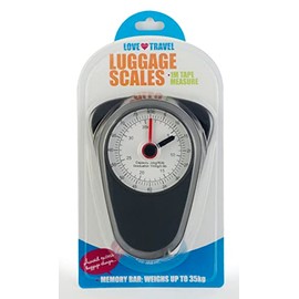 Luggage Scale Weighing Scales Up to 35kg/80lb with 1m Tape Measure, 2-in-1, Portable
