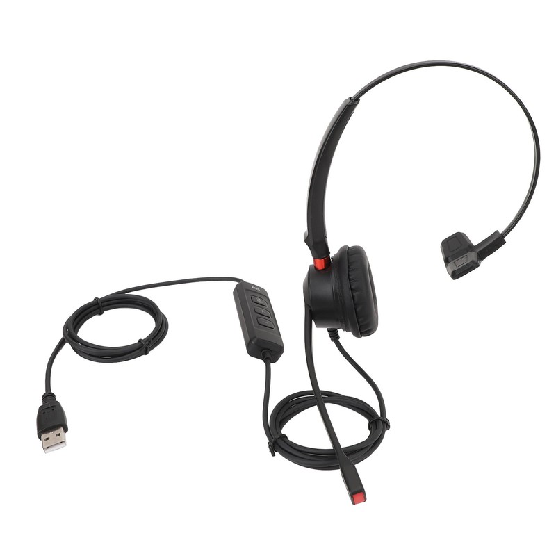 Telephone Headset Noise Canceling Comfortable Versatile Single Ear PC Headphone