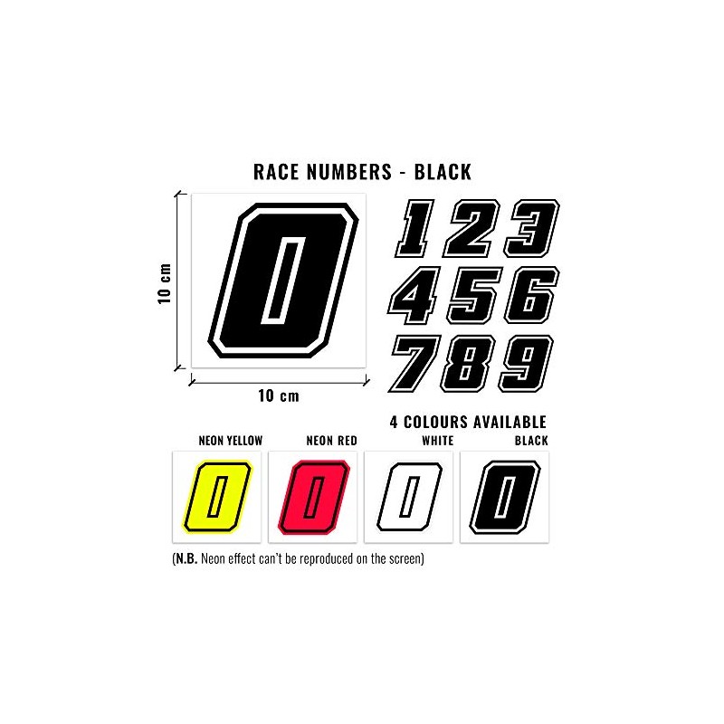 4R Quattroerre.it 13375 Number Racing 5 Moto GP, Black, 10