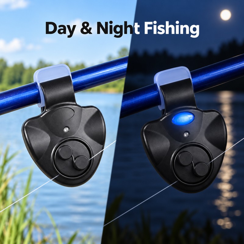Electronic Fishing Bite Alarm for Rods – Clip-On Sound &