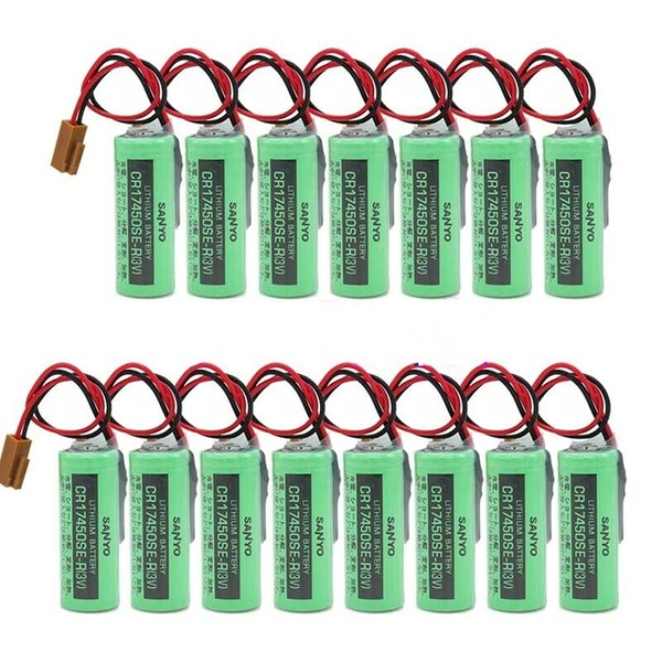 WELLVEUS 15PCS CR17450SE-R 3V PLC Battery for FANUC A98L-0031-0012 CNC