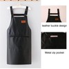 Waterproof Apron,Leather Apron For Men,Work Aprons With One Big Pocket