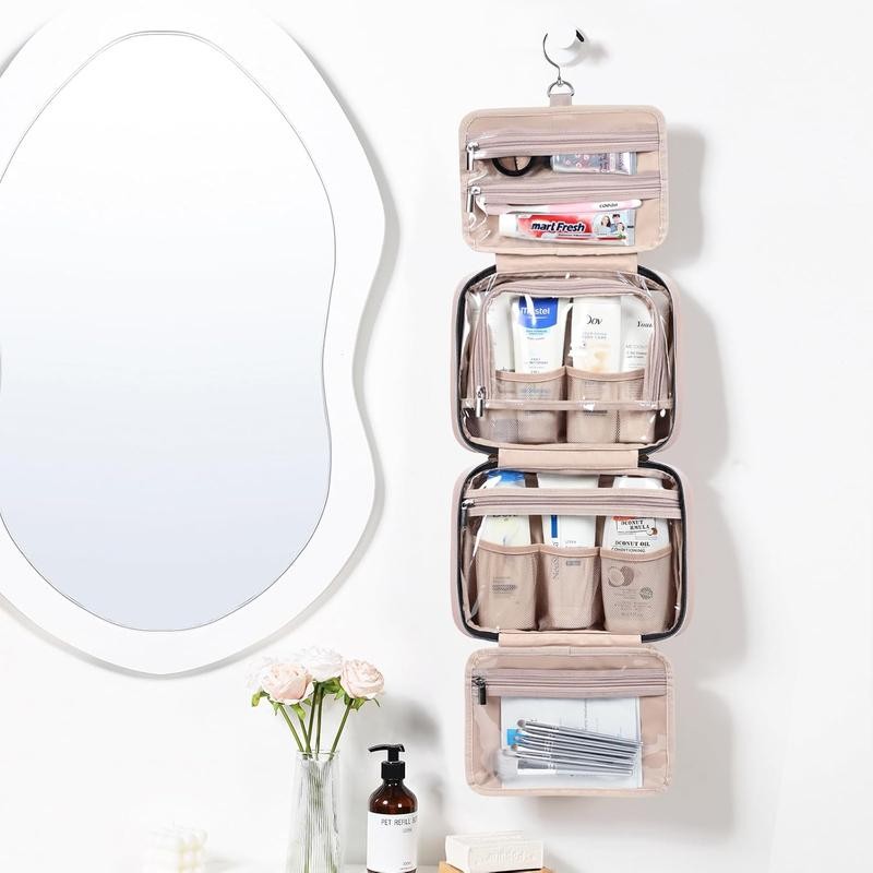 NISHEL Travel Toiletry Bag for Women - Portable Hanging Organizer