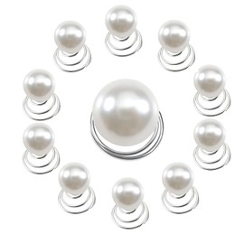 TUUXI 84 horquillas en espiral de perlas de 0,6 pulgadas, espirales plateadas, para mujeres y niñas, accesorios para el cabello en bodas, bodas, fiestas de graduación