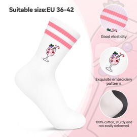 Kaempe Socken für Lillet Damen(36-42), Lustige Tennissocken Mit Motiv, Geschenkset für Lillet Frauen, Geschenk Beste Freundin Geburtstag, Socken Wein für Geschenke