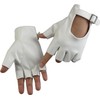 Women Fingerless Gloves - Half Finger PU Leather Gloves Motorcycle