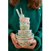 Rice Latte Melamine Spoon Flower Print Set of 6