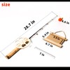 RELIY Wood Fishing Pole Wall Decor with 3 4”X4” Frames,