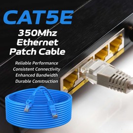 Cables Direct Online Cable de conexión de red Ethernet Cat5e sin enganches, color azul, 6 pies