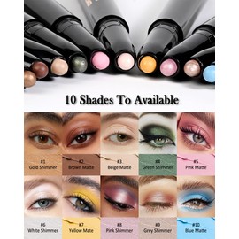 Yellow Cream Waterproof Eyeshadow Stick, Long-Lasting Buildable Matte Eye shadow, Highly Pigmented Smooth Crease-Proof Eyeshadow Stick for Eye Makeup & Blush, Vegan Formula& Cruelty-Free for Women-#7