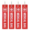 4 Pcs Medical Bag Tag, Double-Sided Medical Equipment Luggage Tag