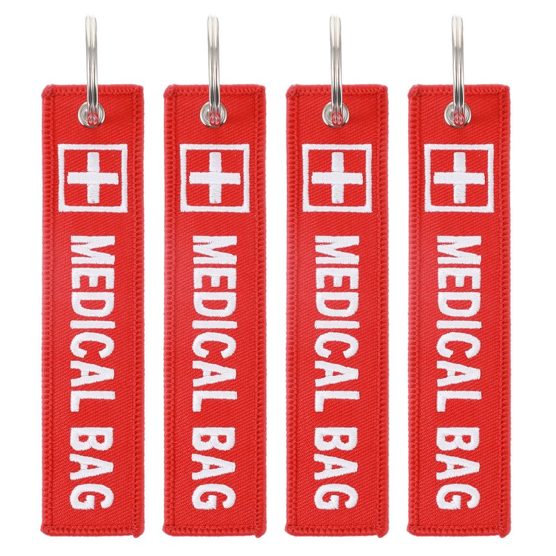 4 Pcs Medical Bag Tag, Double-Sided Medical Equipment Luggage Tag