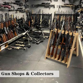 OSIEWEN Gun Rack,Wooden Portable Gun Racks Stand,12 Slot Indoor Outdoor Folding Rifle Rack Holder Use with Pistol Storage