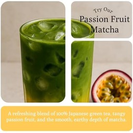 Ancient Roots Polvo De Té Verde Matcha De Maracuyá - Orgánico, Totalmente Natural, Sin Azúcar Agregado (25 Porciones)