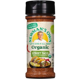 Organic Street Taco with Lime Seasoning; Not Only Great on Tacos, Perfect Spices for Cooking Fajitas, Pork Belly, and Topping French Fries; USDA Certified Organic; Non-GMO; Gluten-Free; 3.29 Oz Bottle