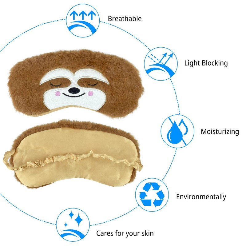 1 Pcs Eye Mask for Sleeping, Funny Blindfold, Soft Silk