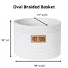 Midlee Oval Braided Handle Toys Basket