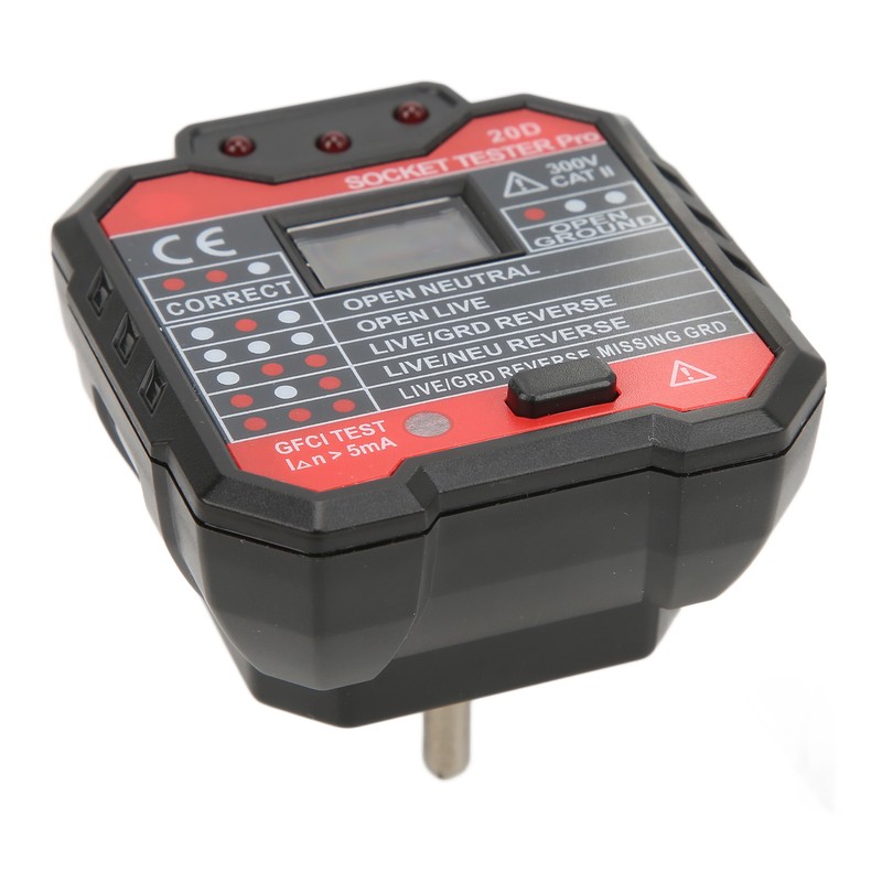 20D Leakage Socket Tester Socket Detector Electric Circuit Live Wire