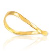 High Polish 14k Yellow Gold Wave Band Thumb Ring (Size