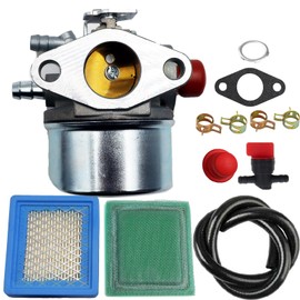 LIZAPUS Carburetor Compatible with Craftsman 917.293650 917293650 Gas Rear-Tine Tiller Replacement Carb Air Filter Gasket Fuel Line Spark Plug