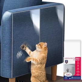 【NO PINS】 Eosarcu Cat Scratch Furniture Protector-16 Pack Single Side Couch Protector from Cat Claws, Premium Cat Couch Protector with Strong Stickiness, Anti Scratch Furniture Protector