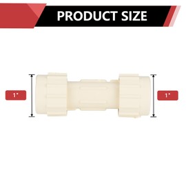 (Pack of 10) EFIELD 1"Compression Coupling,CPVC Fittings for Plumbing Installations and Repair (1"x1"COM)