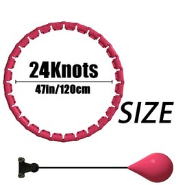 Weighted Hula Circle for Adults, Fit Plus Size 47 Inch/120cm, Include 24 Detachable Links and Waist Trainer for Women, Gym Accessories, Home Workout Equipment, Gym Equipment - Colour: 24-Bluegreen