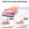 Marsrock Desktop Stapler, Swing-Arm Swivel Stapler, 50 Sheet Capacity, 2000